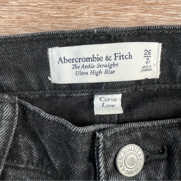 Abercrombie & Fitch women's the ankle straight ultra high rise curve love Jeans - Picture 3 of 5